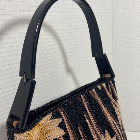 PROUD Mary & Co black neutral beaded satchel bag - Picture 4 of 14